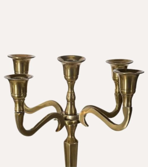 Candelabro Decorativo con 5 Brazos de Acero y Aluminio