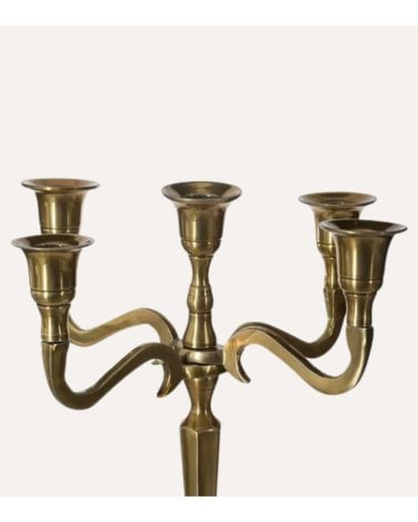 Candelabro Decorativo con 5 Brazos de Acero y Aluminio