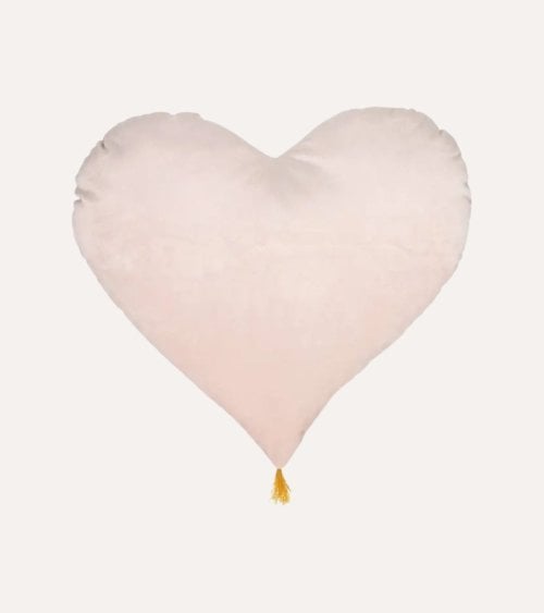 Cojín Infantil Corazón con Pompón de Poliéster