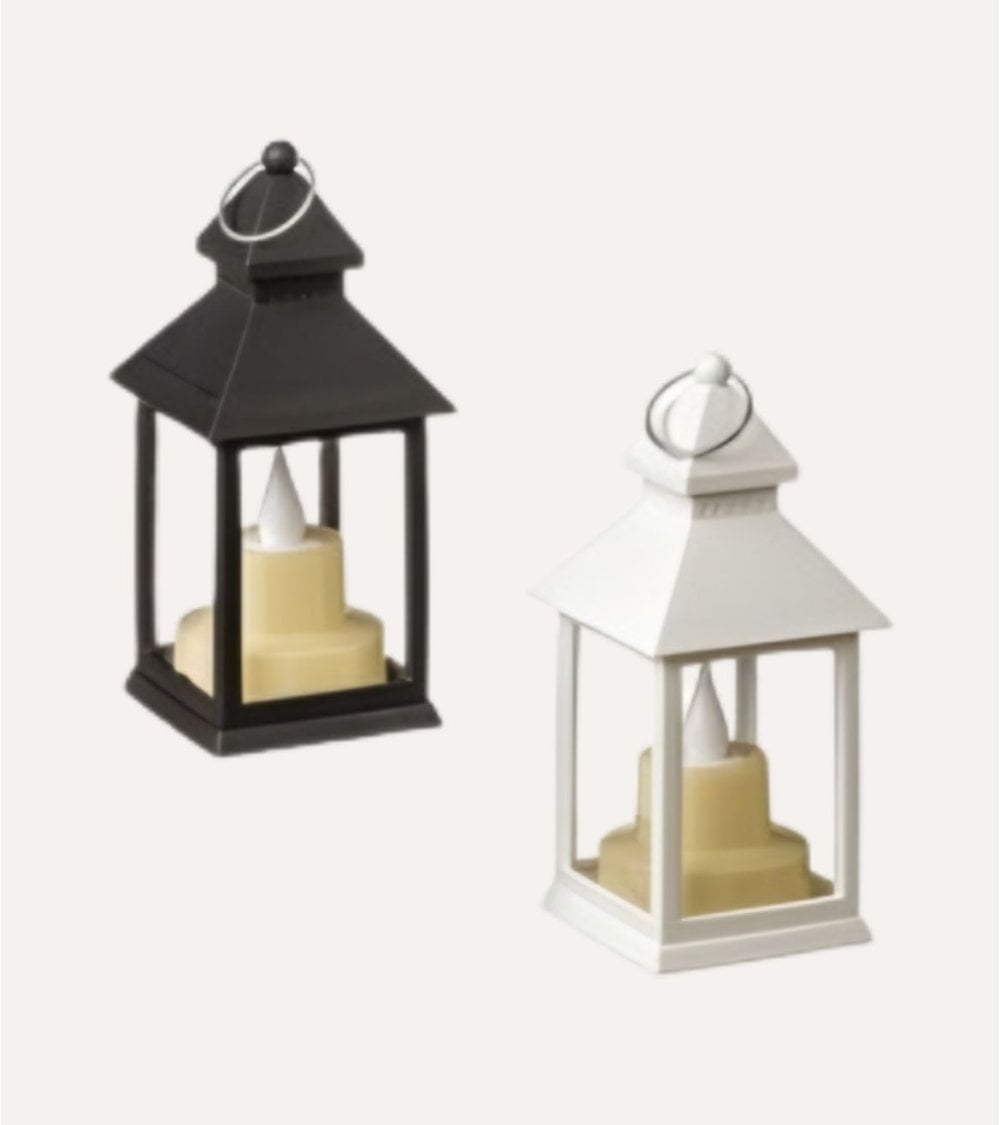 Farol Decorativo con Vela LED de Plástico