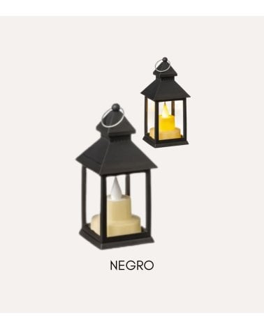 Farol Decorativo con Vela LED de Plástico