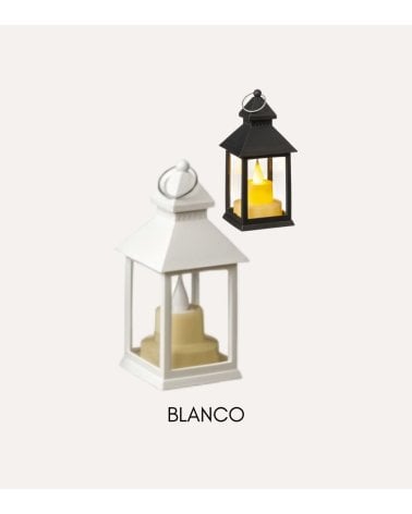 Farol Decorativo con Vela LED de Plástico