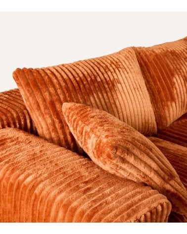 Sofá Chaise Longue Modular Solka de 3 Plazas de Espuma y Poliéster