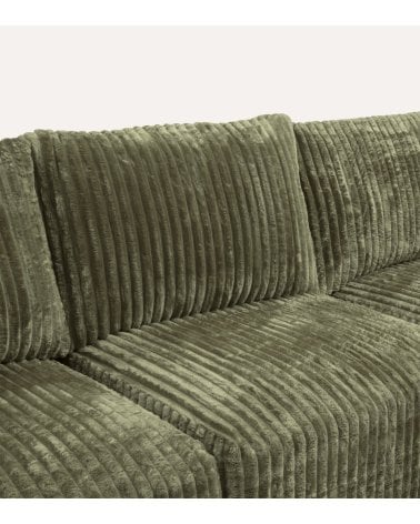 Sofá Chaise Longue Modular Solka de 3 Plazas de Espuma y Poliéster