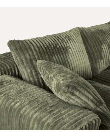 Sofá Chaise Longue Modular Solka de 3 Plazas de Espuma y Poliéster
