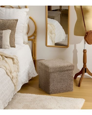 Puff Plegable Oxia de Efecto Chenilla