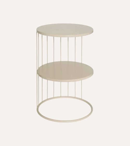 Mesa Auxiliar Kobu con 2 Niveles de Acero