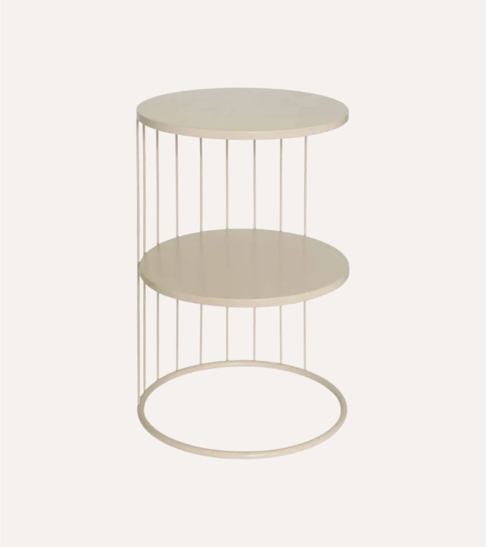 Mesa Auxiliar Kobu con 2 Niveles de Acero