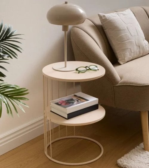 Mesa Auxiliar Kobu con 2 Niveles de Acero