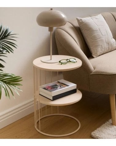 Mesa Auxiliar Kobu con 2 Niveles de Acero