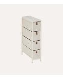 Cajonera Estrecha Tissa con 4 Cajones de MDF y Acero