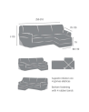 Funda de Chaise Longue Elástica de Brazo Corto Aquiles-7