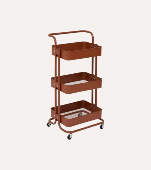 Carro Auxiliar Color con 3 Niveles de Acero