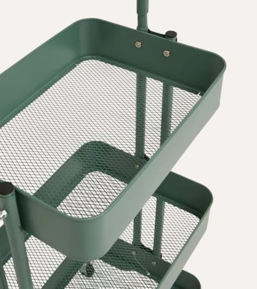 Carro Auxiliar Color con 3 Niveles de Acero