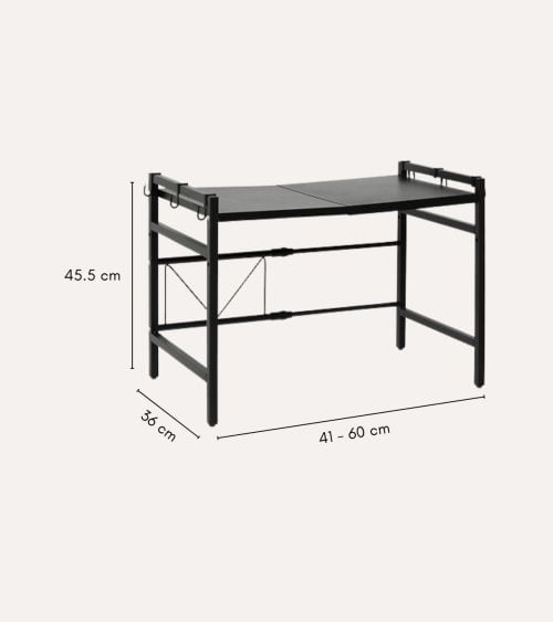 Estante Ajustable para Microondas de Acero