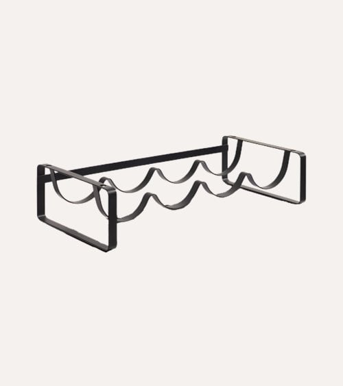 Botellero Apilable para 4 Botellas de Acero