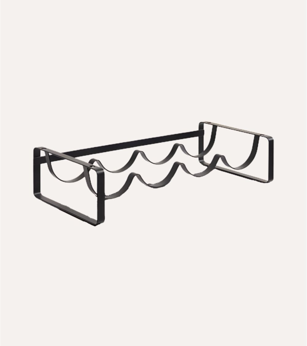 Botellero Apilable para 4 Botellas de Acero