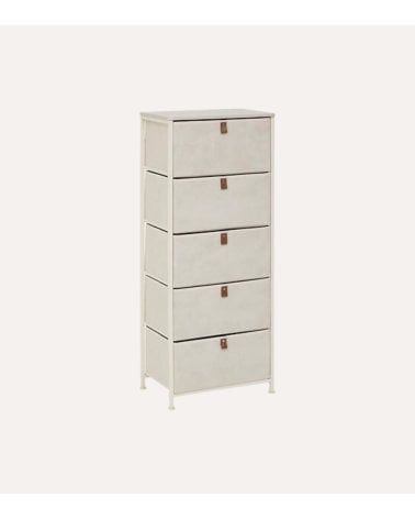Cajonera Alta Tissa con 5 Cajones de MDF y Acero