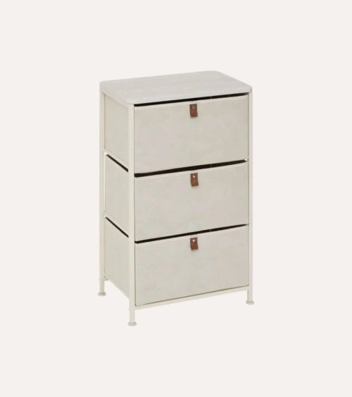 Cajonera Tissa con 3 Cajones de MDF y Acero