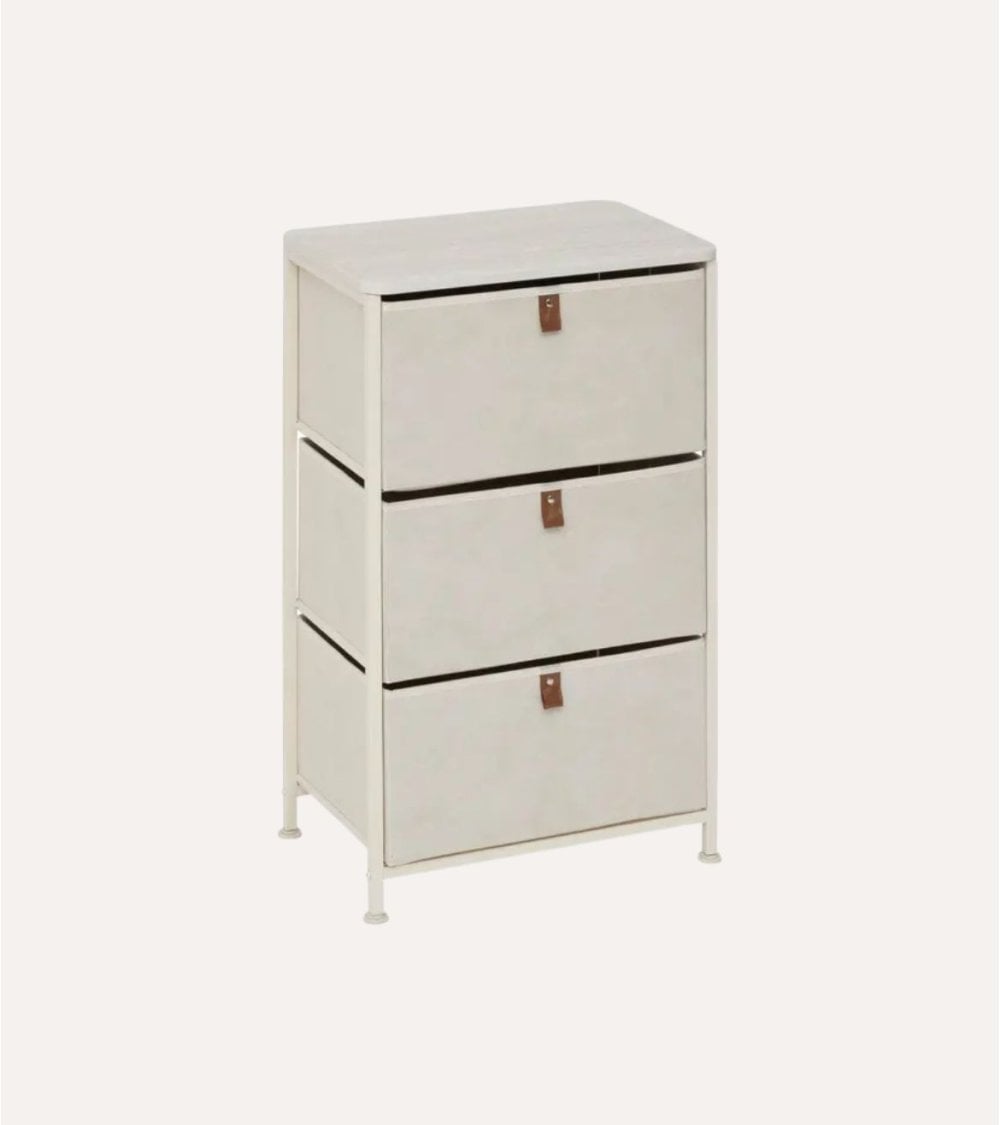 Cajonera Tissa con 3 Cajones de MDF y Acero