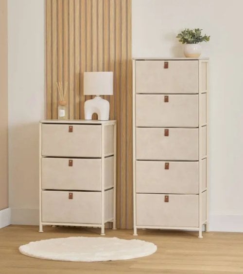 Cajonera Tissa con 3 Cajones de MDF y Acero