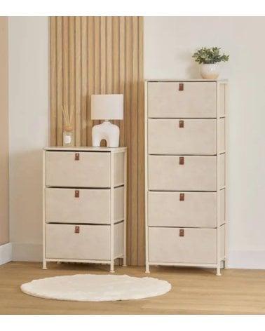 Cajonera Tissa con 3 Cajones de MDF y Acero