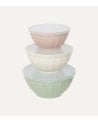 Set de 3 Ensaladeras Essentiels con Tapa de Plástico