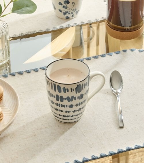 Taza Alta Umami Efecto Acuarela de Porcelana