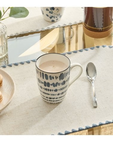 Taza Alta Umami Efecto Acuarela de Porcelana