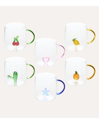 Taza Mug Nelya con Figura Sumergida de Vidrio