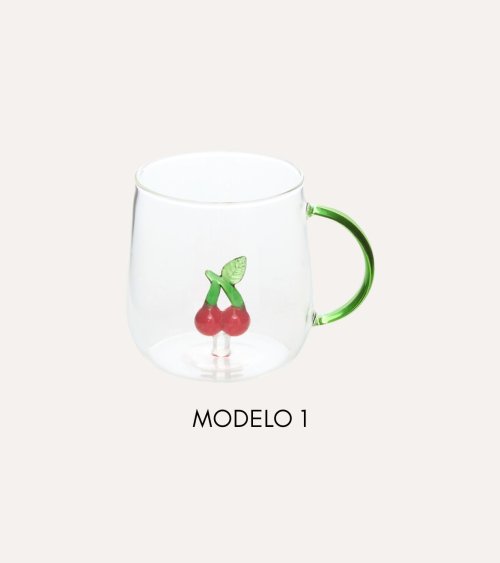 Taza Mug Nelya con Figura Sumergida de Vidrio