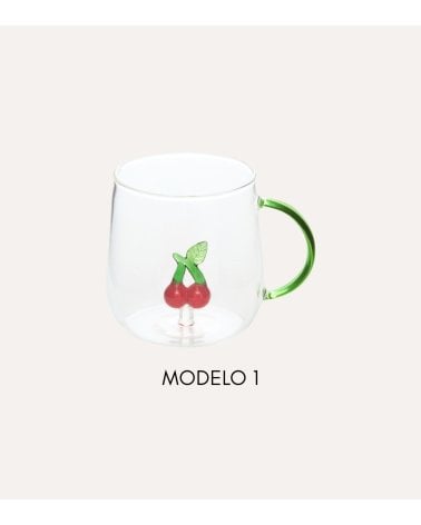 Taza Mug Nelya con Figura Sumergida de Vidrio