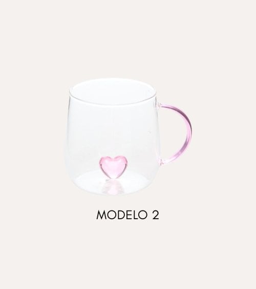 Taza Mug Nelya con Figura Sumergida de Vidrio