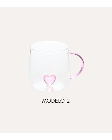 Taza Mug Nelya con Figura Sumergida de Vidrio