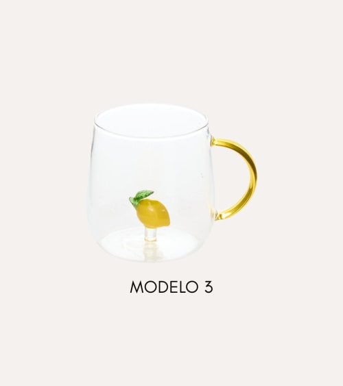 Taza Mug Nelya con Figura Sumergida de Vidrio