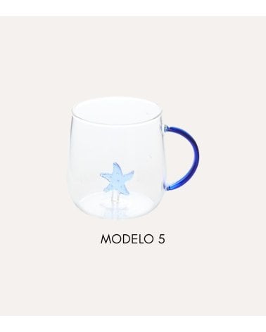 Taza Mug Nelya con Figura Sumergida de Vidrio