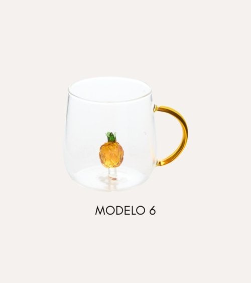 Taza Mug Nelya con Figura Sumergida de Vidrio