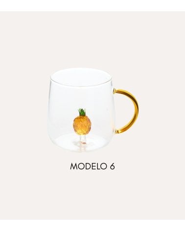 Taza Mug Nelya con Figura Sumergida de Vidrio