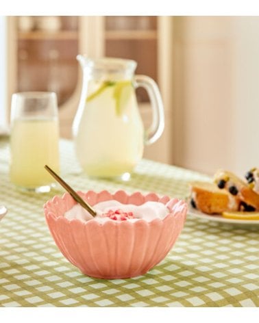 Cuenco Rose con Forma de Flor de Gres