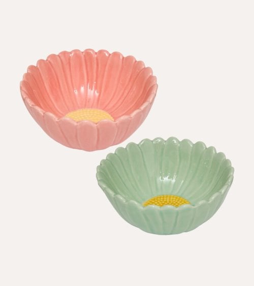 Cuenco Rose con Forma de Flor de Gres