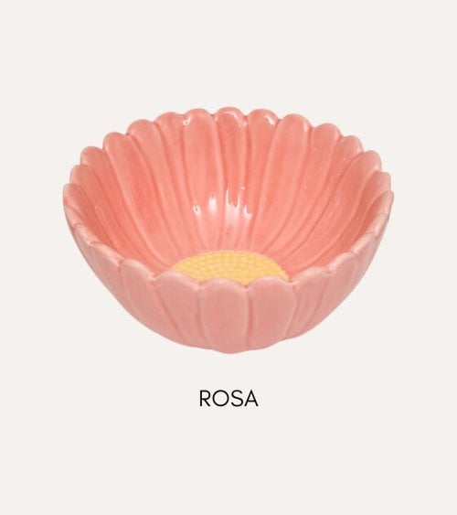 Cuenco Rose con Forma de Flor de Gres