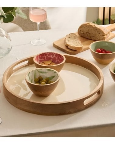 Bandeja Inaya con Asas de Madera de Mango