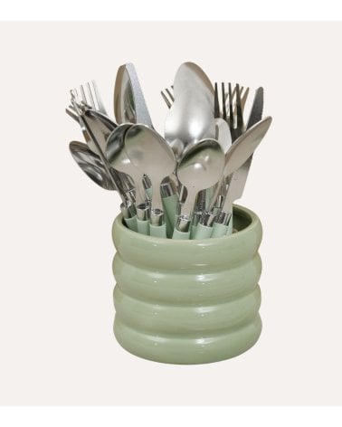 Set de 24 Cubiertos Elsa de Acero Inoxidable con Base de Cerámica