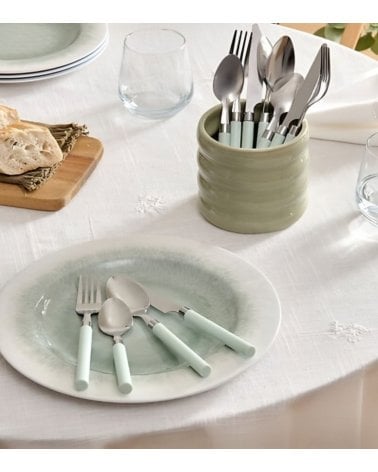 Set de 24 Cubiertos Elsa de Acero Inoxidable con Base de Cerámica
