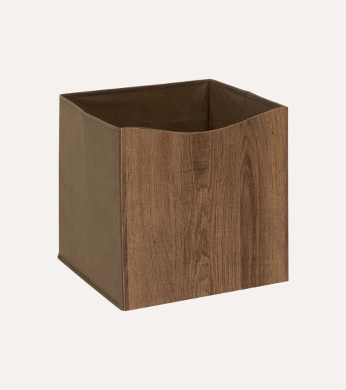 Cesta de Almacenamiento Côme Efecto Madera de Cartón