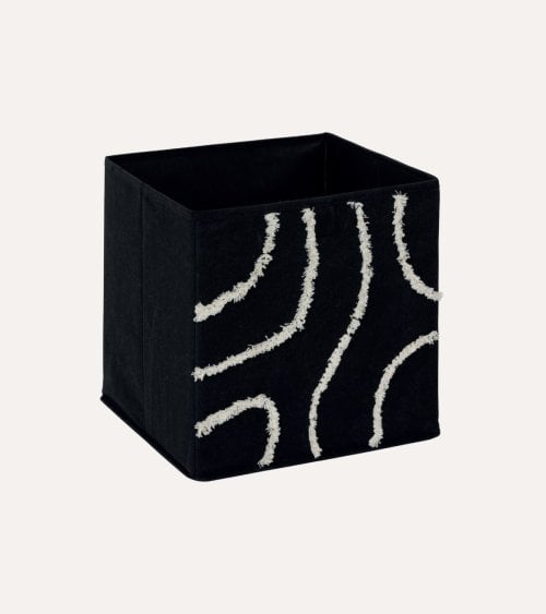 Cesta de Almacenamiento Bali con Flecos de Cartón