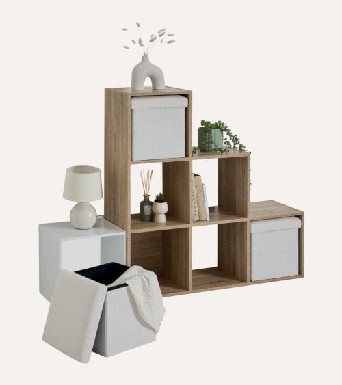 Puff Plegable Teddy de Borreguillo