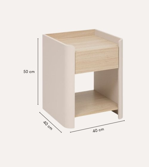 Mesita de Noche Roundy de MDF