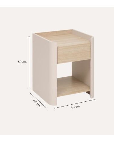 Mesita de Noche Roundy de MDF