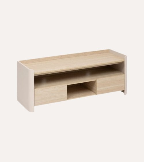 Mueble de TV Roundy con 2 Cajones de MDF